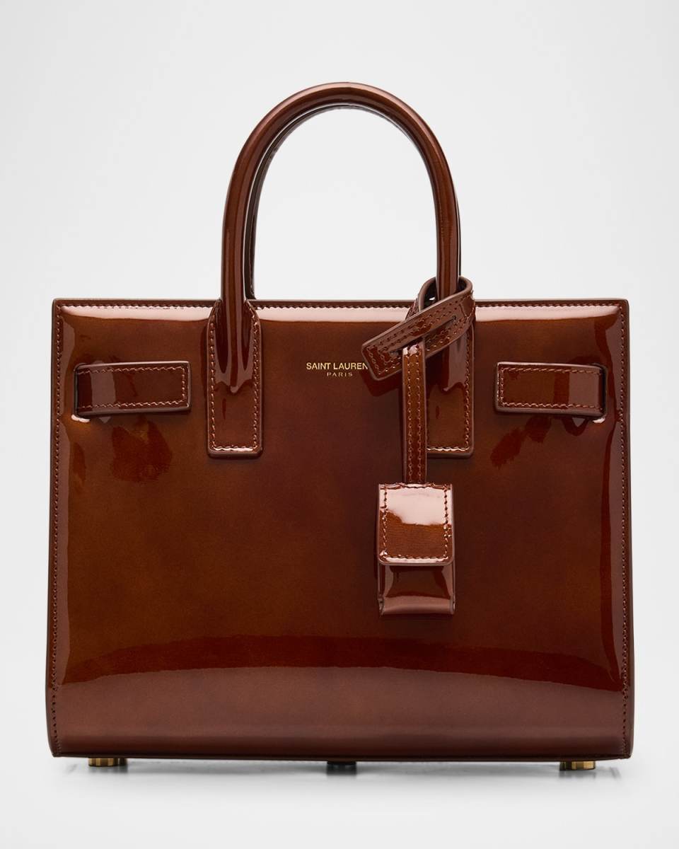 Sac de Jour Nano Top-Handle Bag in Patent Leather